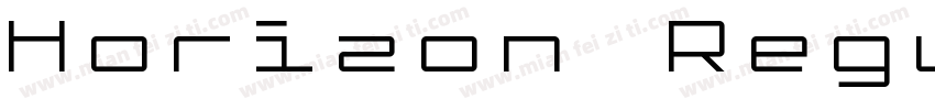 Horizon RegularVersion 003001字体转换